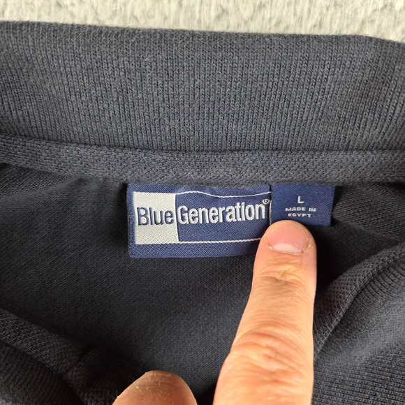 Raising Canes Fry Cook Cashier Employee Worker Polo Shirt Women L Blue Love Logo - Picture 5 of 9